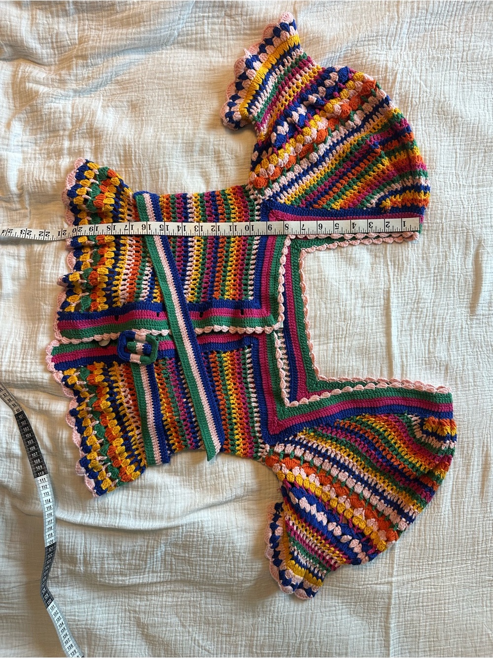 FARM Rio Multi Stitches Crochet Belted Top NWT S - Picture 9 of 12